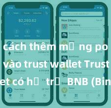 cách thêm mạng polygon vào trust wallet Trust Wallet có hỗ trợ BNB (Binance Coin) không?